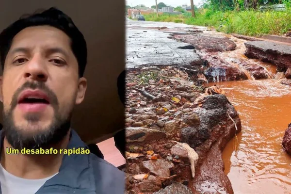 Imagem colorida, Motorista de app expõe ruas de Campo Grande- MetrópolesReprodução/Gabriel do Carmo Leia mais em: https://www.topmidianews.com.br/campo-grande/motorista-de-app-influencer-denuncia-ruas-de-campo-grande-impossivel/240230/