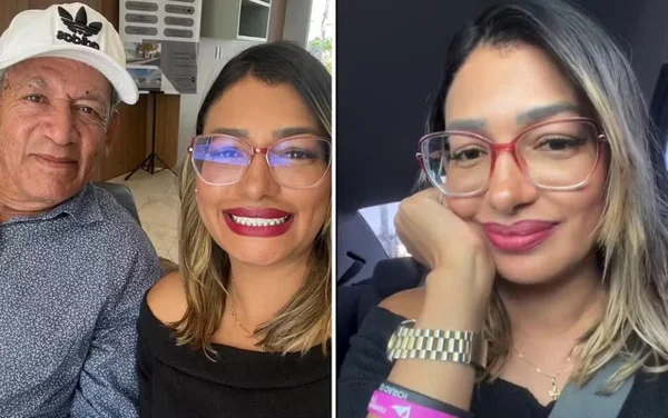 imagem colorida mulher conhece pai biologico em velorio