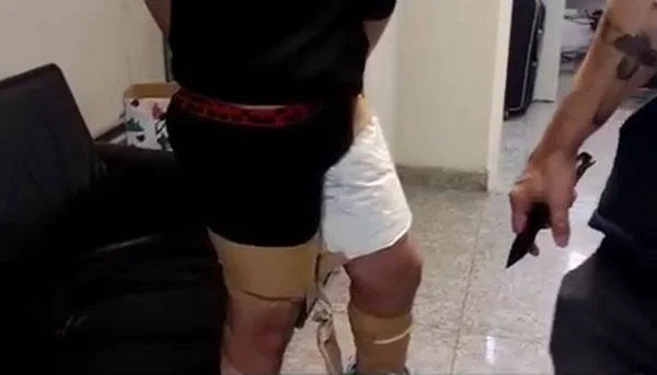 homem preso com cocaína