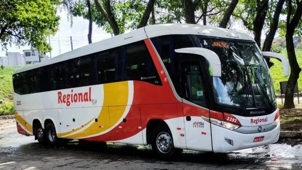 imagem colorida onibus viação regional bahia