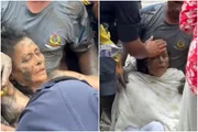 Após 10 dias soterrada pela lama, equipes de resgate conseguiram retirar com vida uma mulher de 64 anos Após 10 dias soterrada pela lama, equipes de resgate conseguiram retirar com vida uma mulher de 64 anos
