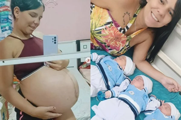 Com 1,45 m, mulher surpreende médicos ao dar à luz trigêmeos