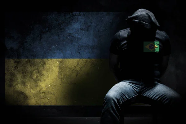 Colagem mostra prisioneiro de guerra brasileiro na Ucrânia - Metrópoles