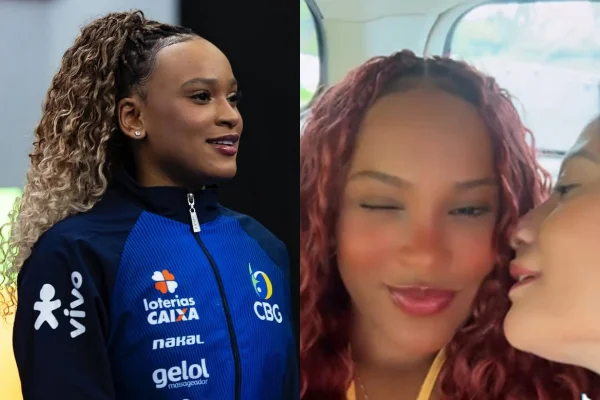 Rebeca Andrade assume namoro com empresária em vídeo romântico