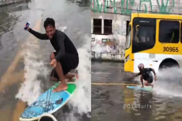Imagem colorida do trecho do vídeo publicado nas redes sociais - Metrópoles