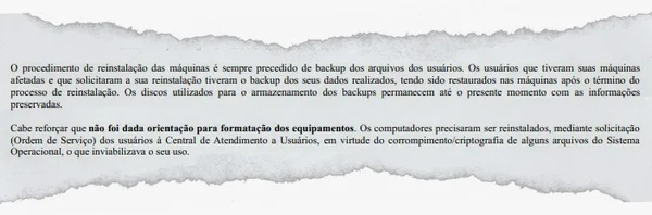Invasão de computadores do Planalto: 191 máquinas foram afetadas - destaque galeria Invasão de computadores do Planalto: 191 máquinas foram afetadas - destaque galeria