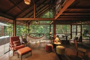 Arquitetura valoriza materiais naturais e integração com a floresta Arquitetura valoriza materiais naturais e integração com a floresta