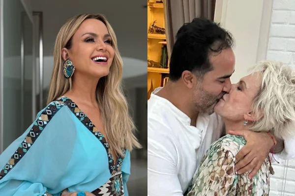 De look elegante, Eliana celebra casamento de Ana Maria Braga