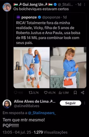 Print dos ataques à filha Roberto Justus