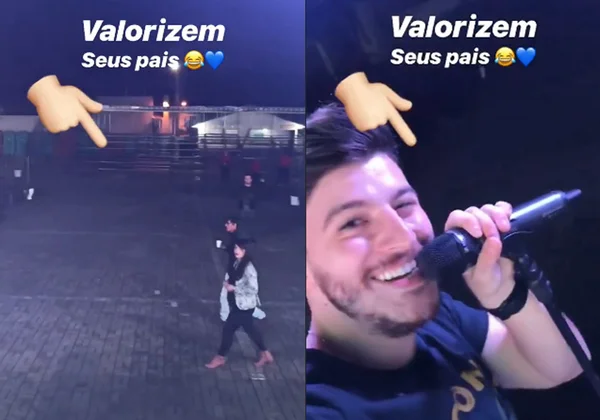 Só os pais foram ao show de Gabriel. Pela gratidão, ele ficou famoso