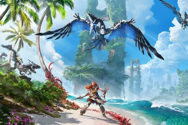 Imagem colorida do jogo Horizon Forbidden West - Metrópoles