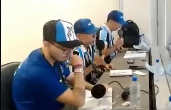 Vídeo: comentarista desmaia durante transmissão de jogo do Grêmio