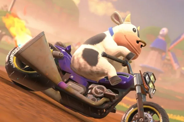 Personagem Cow, do jogo Mario Kart World, alvo de reclamação de ONG - Metrópoles