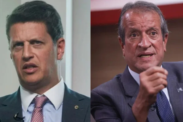 Montagem com retratos de Ricardo Salles e Valdemar Costa Neto - Metrópoles