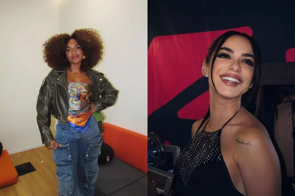 Montagem com fotos coloridas de Key Alves e Patrícia Ramos - Metrópoles