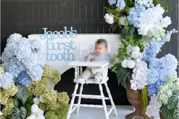 Mãe é criticada por fazer festa para celebrar o 1º dente do filho