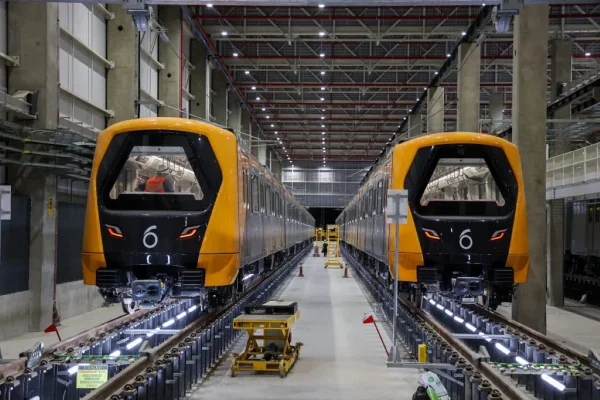 Trens da futura linha 6 Laranja do Metrô de SP