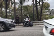 Motos na Marginal Pinheiros, em São Paulo