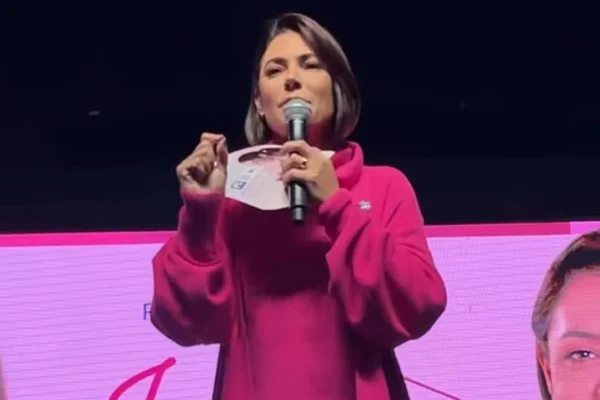 Michelle Bolsonaro discursa durante evento do PL Mulher em Guarulhos - Metrópoles