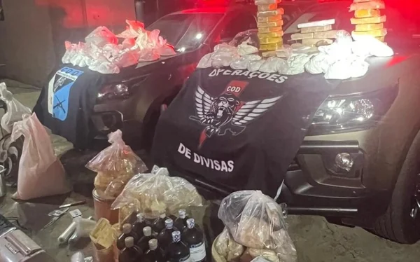 imagem colorida cocaina apreendida grande goiania