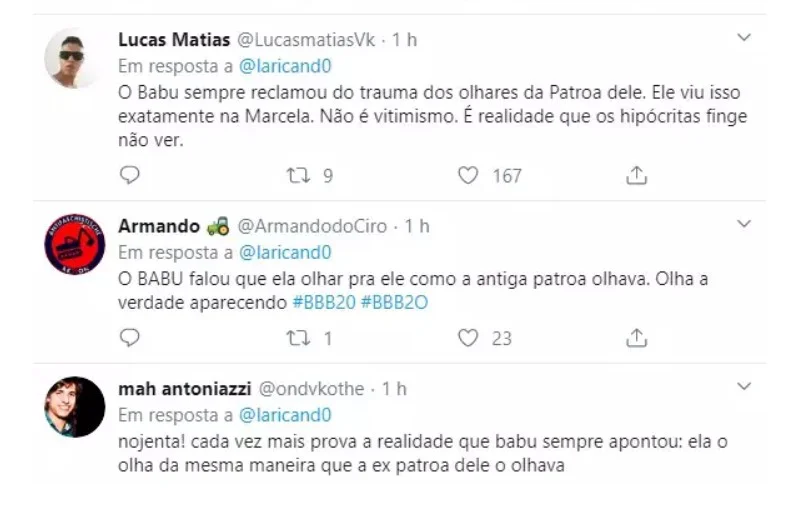 No Twitter, ela foi atacada várias vezes por telespectadores No Twitter, ela foi atacada várias vezes por telespectadores