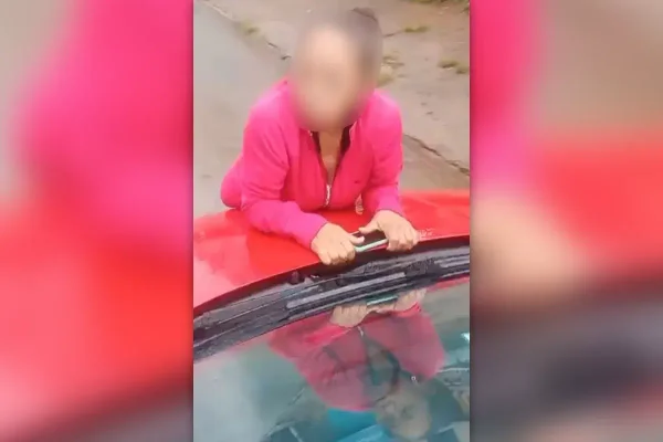 Cadela morre em clínica e tutoras se penduram em carro de veterinária, que dirige com idosa no capô