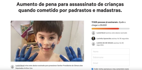 Abaixo-assinado Henry Borel Medeiros