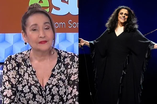 Montagem com fotos contrapostas de Sônia Abrão e Gal Costa - Metrópoles