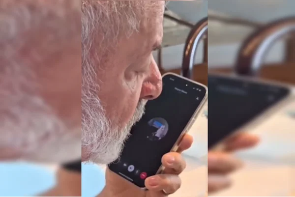 Imagem colorida de Lula e Wagner Moura