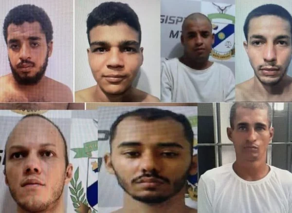 Imagem colorida de detentos que fugiram - Metrópoles
