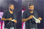 Fã arremessa calcinha em show de Henrique e Juliano e Henrique reage