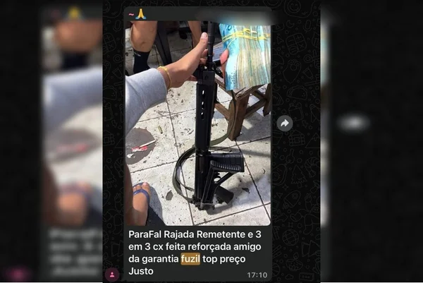 fuzil anunciado no WhatsApp