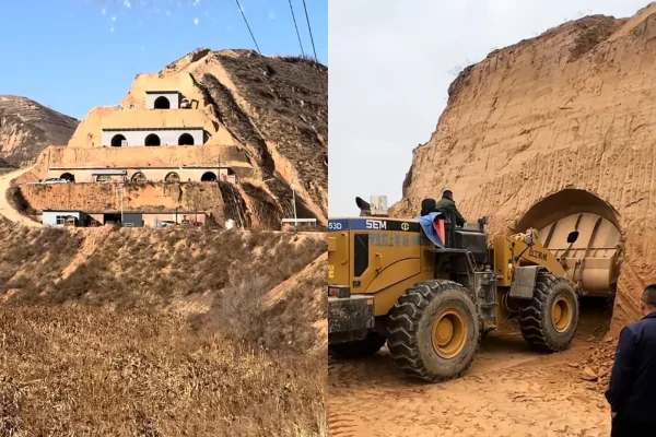 Homem compra montanha e constrói fazenda enorme dentro dela; assista
