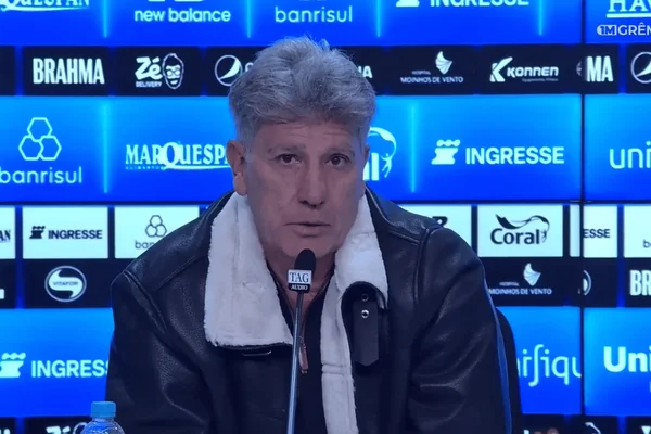 Renato Gaúcho em apresentação no Grêmio