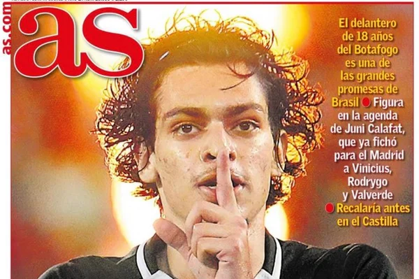 Jornal As desta sexta-feira põe Matheus na mira do Real Madrid