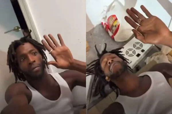 Rapper iHeartMemphis em print, no momento em que é preso - Metrópoles