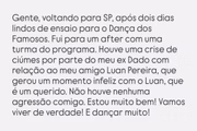 Wanessa Camargo se pronunciou sobre episódio com Dado Dolabella.