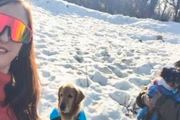 Ela, a mãe, e os cachorros Dom e Ravi estavam no carro quando tudo aconteceu