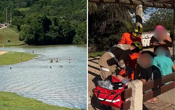 imagem colorida adolescentes ataque piranha Caldas novas