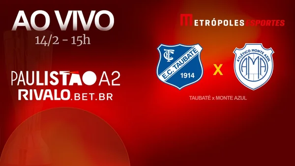 Paulistão A2 2026: veja Taubaté x Monte Azul ao vivo no YouTube