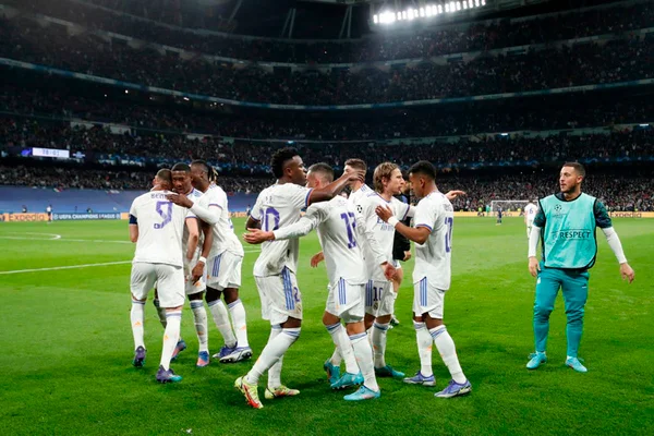 Jogadores do Real Madrid comemorando