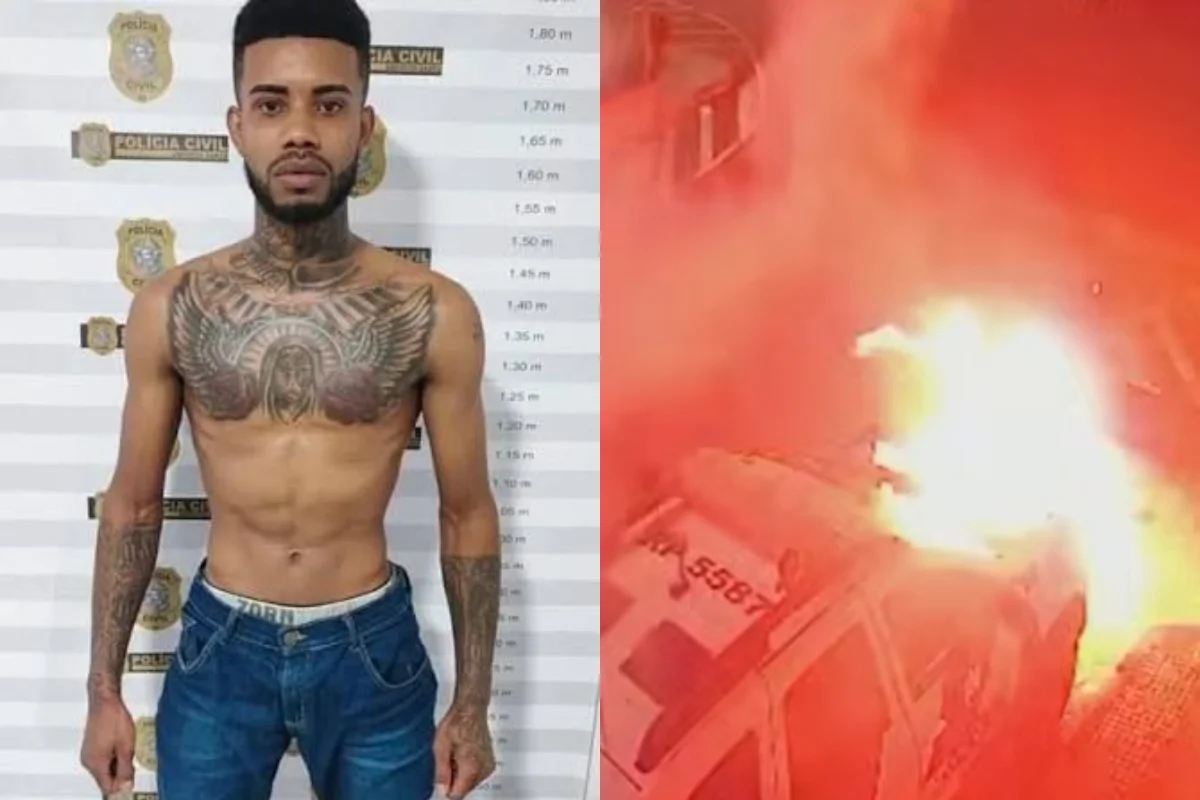 Homem que dançou antes de atear fogo e explodir viatura da PM é preso no ES