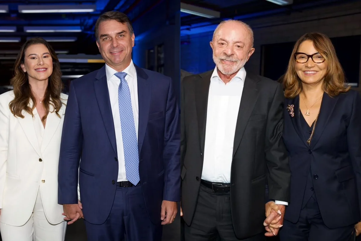 Flávio Bolsonaro e Lula chegam aos estúdios da Globo Flávio Bolsonaro e Lula chegam aos estúdios da Globo