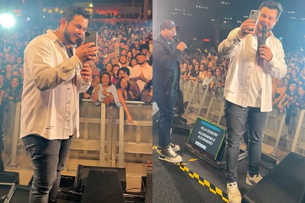 Matheus, da dupla com Kauan, interrompe show e manda recado a patrão de fã