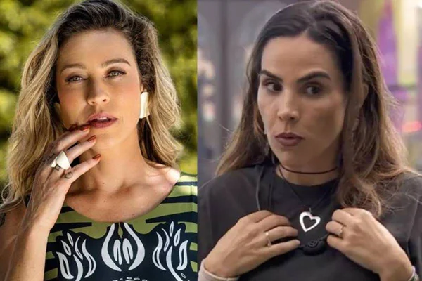 Montagem com duas fotos coloridas, uma da atriz Luana Piovani e outra da cantora Wanessa Camargo - Metrópoles