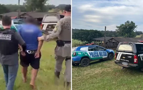 imagem colorida homem preso suspeito trafico de drogas e adoção ilegal