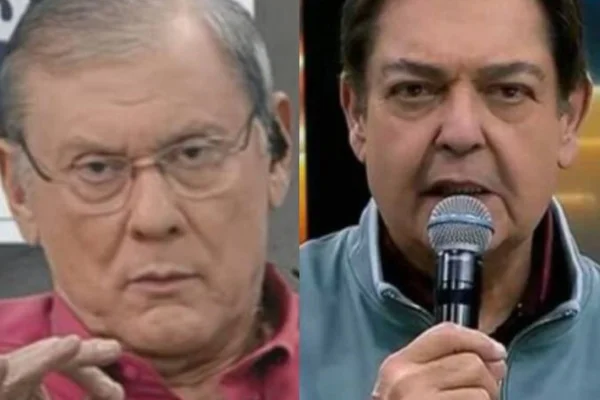 Montagem feita a partir de fotos das redes sociais de Milton Neves e Faustão - Metrópoles