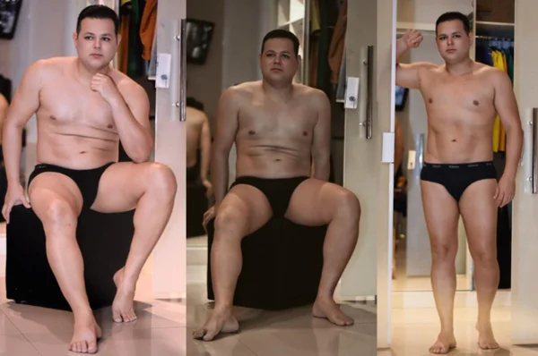 Montagem de imagens coloridas do prefeito Chrystophe Divino de cueca - Metrópoles