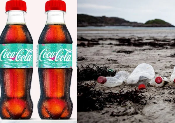 Coca-Cola fabrica 1ª garrafa com plástico recolhido do mar