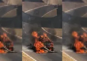Vídeo. Carro com duas mulheres pega fogo em via da Asa Sul - imagem 2